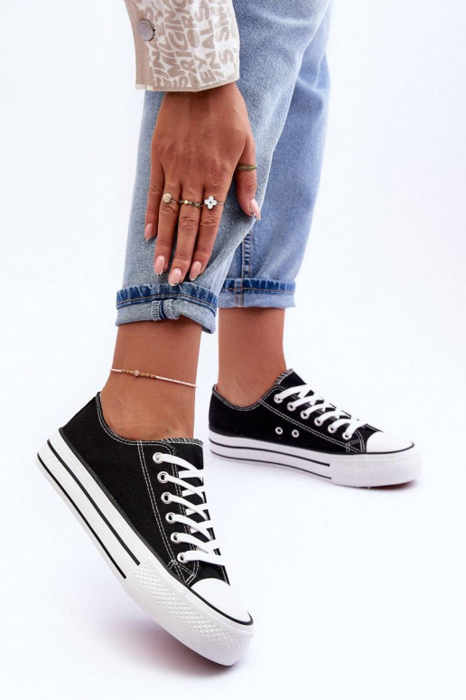Zapatos de ocio del modelo clásico con plataforma en color negro Jazlyn