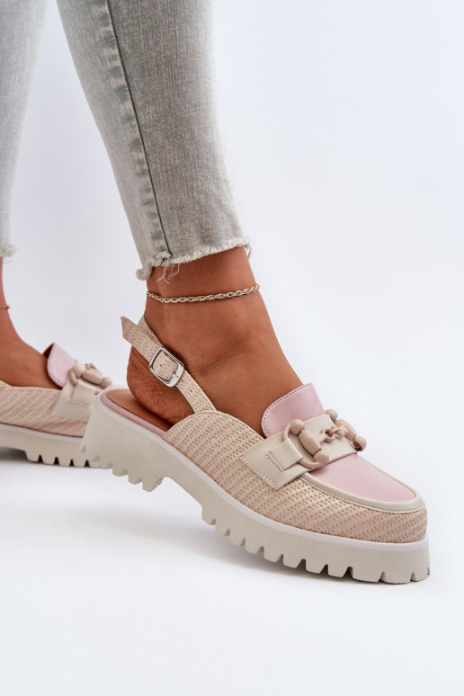 Sandalias de mujer con tacón ancho y...