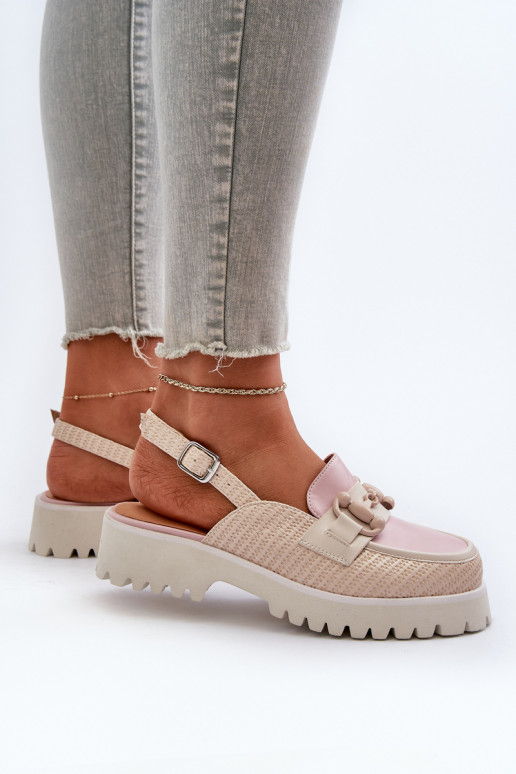 Sandalias de mujer con tacón ancho y...