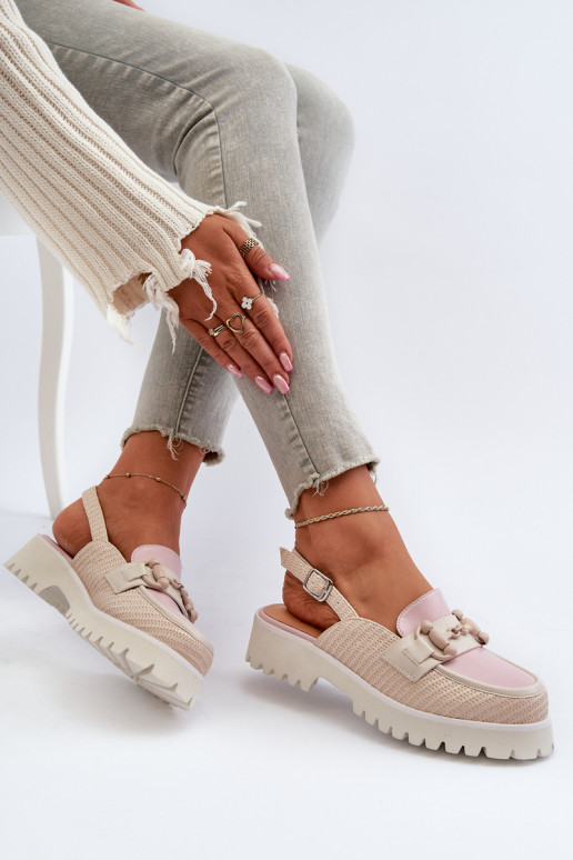 Sandalias de mujer con tacón ancho y...