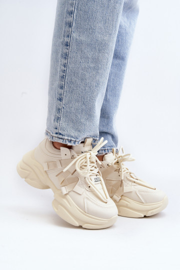 Zapatillas modelo zapatos con suelas masivas de moda beige Windamella