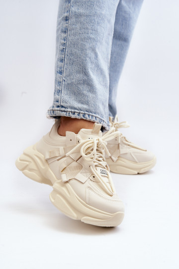 Zapatillas modelo zapatos con suelas masivas de moda beige Windamella 2