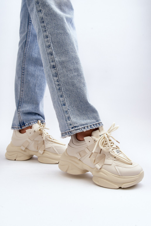 Zapatillas modelo zapatos con suelas masivas de moda beige Windamella