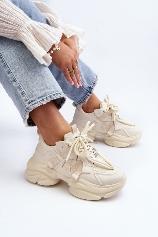 Zapatillas modelo zapatos con suelas masivas de moda beige Windamella
