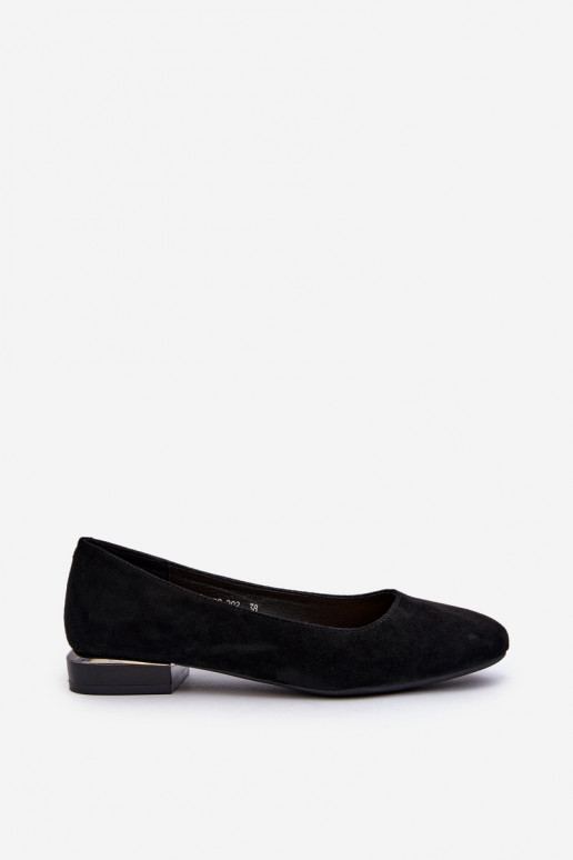 Zapatos de tacón bajo para mujer en ante en color negro de Sergio Leone