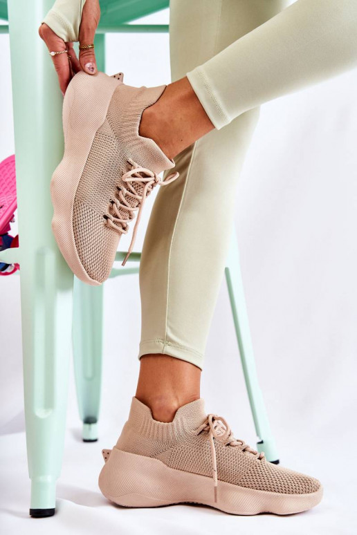 Zapatillas deportivas del modelo de resistencia en color beige Dalmiro