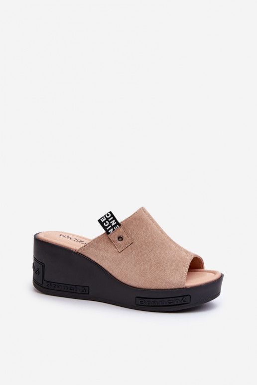Zapatillas de mujer beige Vleni