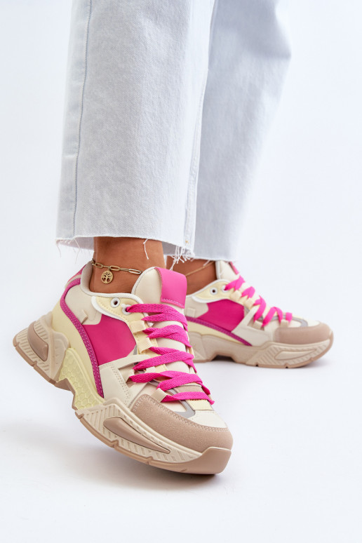 Zapatos con suela maciza en color rosa Peonema