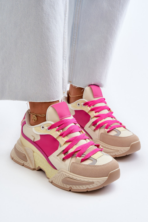 Zapatos con suela maciza en color rosa Peonema