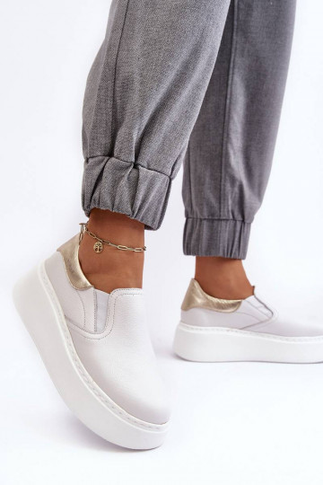 Zapatillas con plataforma en color blanco Lemar Manish