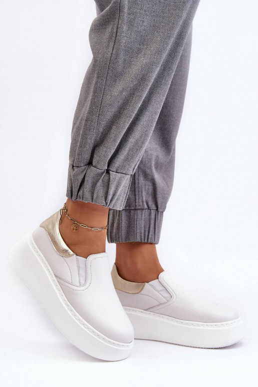 Zapatillas con plataforma en color blanco Lemar Manish