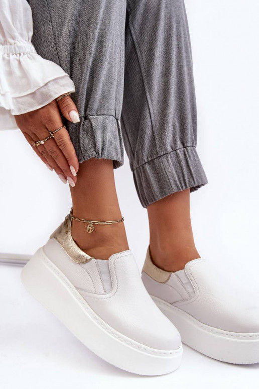Zapatillas con plataforma en color blanco Lemar Manish