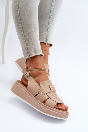 Vivitellia sandalias plataforma beige para mujer 2