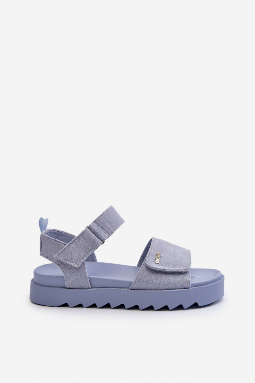 Sandalias de ante con plataforma Big Star color azul