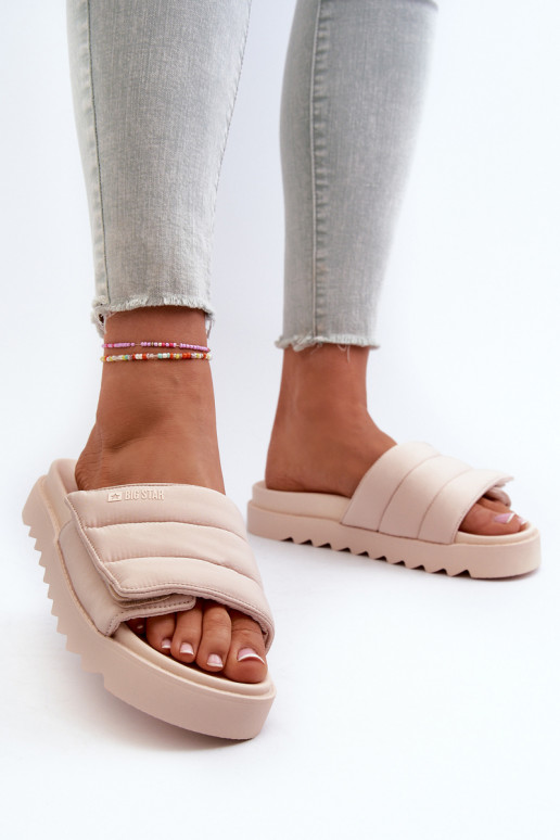 Sandalias con plataforma Big Star beige