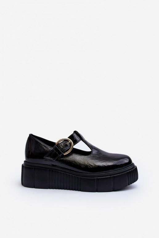 Zapatos con plataforma de charol en negro Zazoo