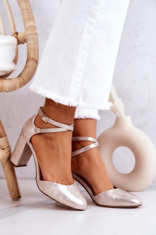 Zapatos con tacón Sergio Leone color oro Zapatos con tacón Sergio Leone color oro