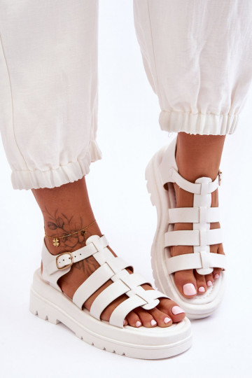 Sandalias blancas tiras Colet 2