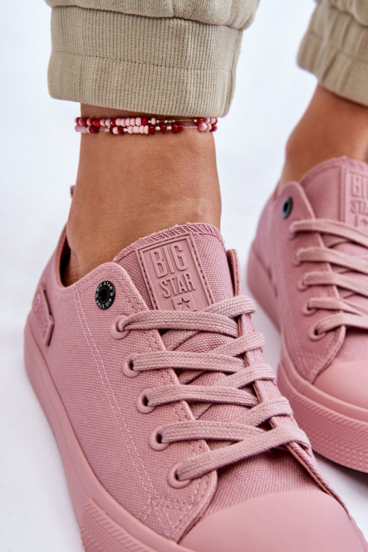 Deportivas modelo clásico suela plana Big Star color rosa