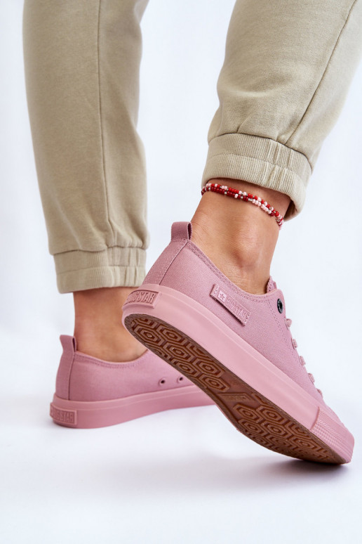 Deportivas modelo clásico suela plana Big Star color rosa