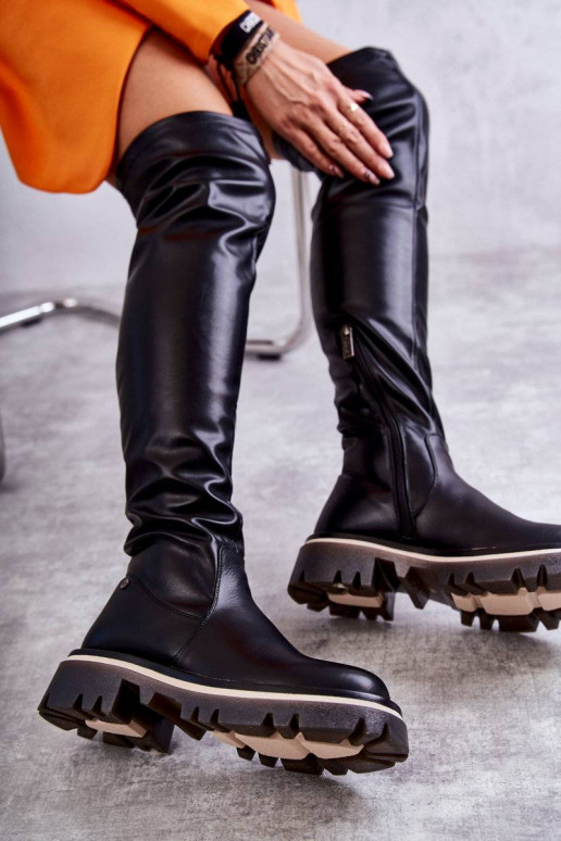 botas por encima de la rodilla GOE KK2N4024 negro