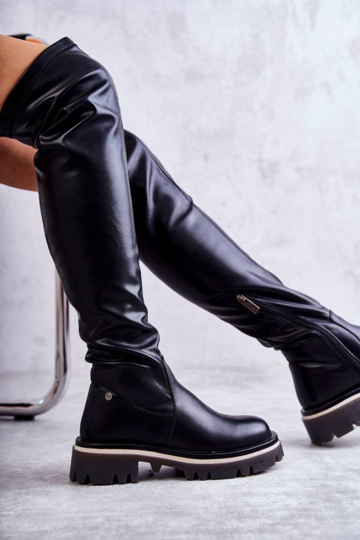 botas por encima de la rodilla GOE KK2N4024 negro
