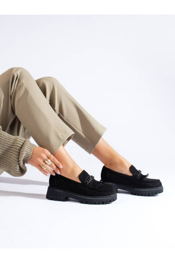 Mocasines de mujer ante negro Shelovet