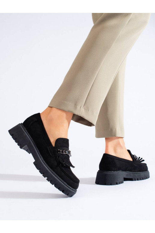 Mocasines de mujer ante negro Shelovet