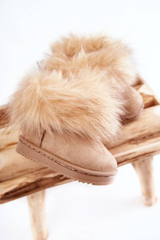 Botas de nieve infantiles con pelo en...