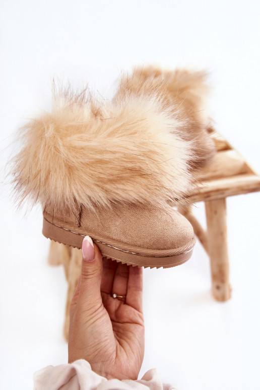 Botas de nieve infantiles con pelo en...