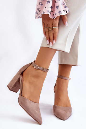 Zapatos tacón ante beige Lexie