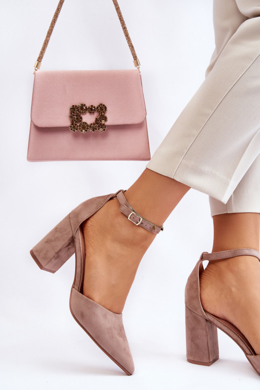 Zapatos tacón ante beige Lexie