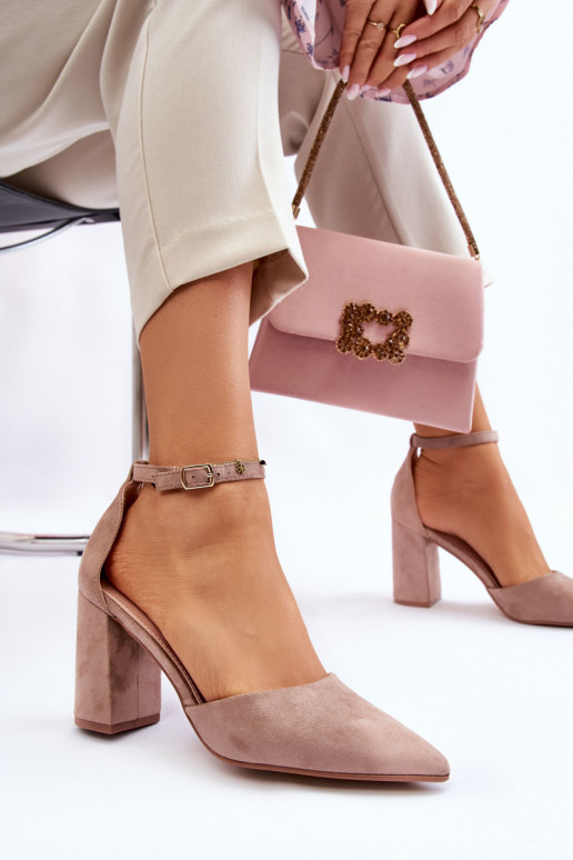 Zapatos tacón ante beige Lexie
