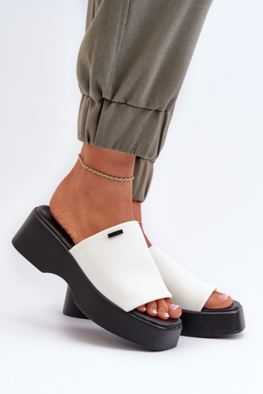 Pantuflas de mujer Big Star color blanco