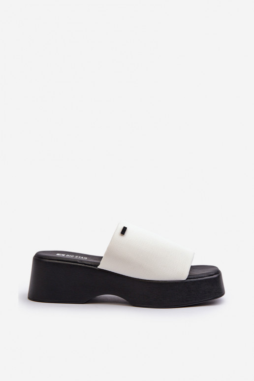 Pantuflas de mujer Big Star color blanco