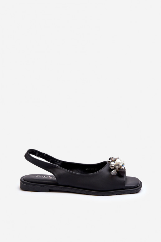 Sandalias de mujer con bonitos detalles en negro S.Barski
