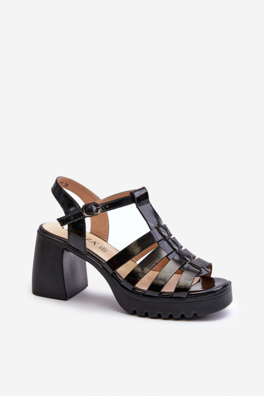 Sandalias de mujer de tacón en color negro Aninifer