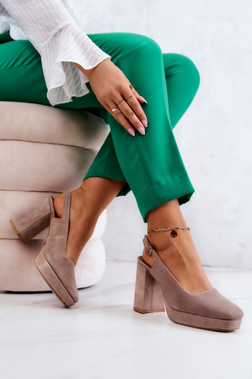 Zapatos de ante beige