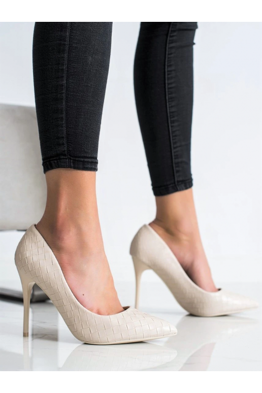 Zapatos de tacón beige