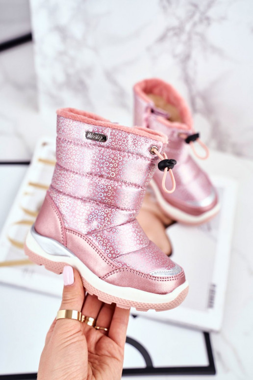 Botas de nieve para niños en color rosa.