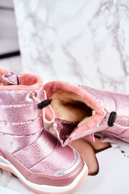 Botas de nieve para niños en color rosa.