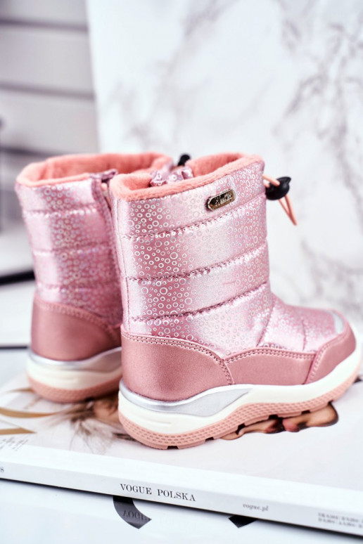 Botas de nieve para niños en color rosa.