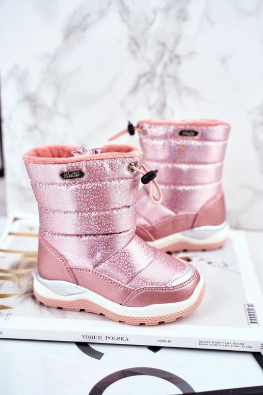 Botas de nieve para niños en color rosa.
