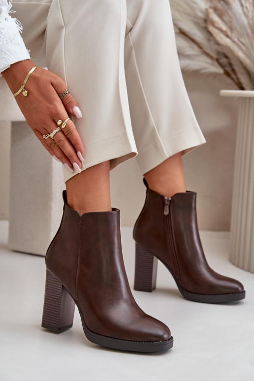 calentamiento Botas de mujer Eko Piel marron oscuro Teresine