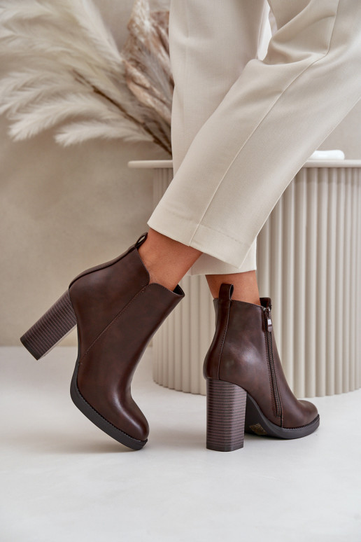 calentamiento Botas de mujer Eko Piel marron oscuro Teresine