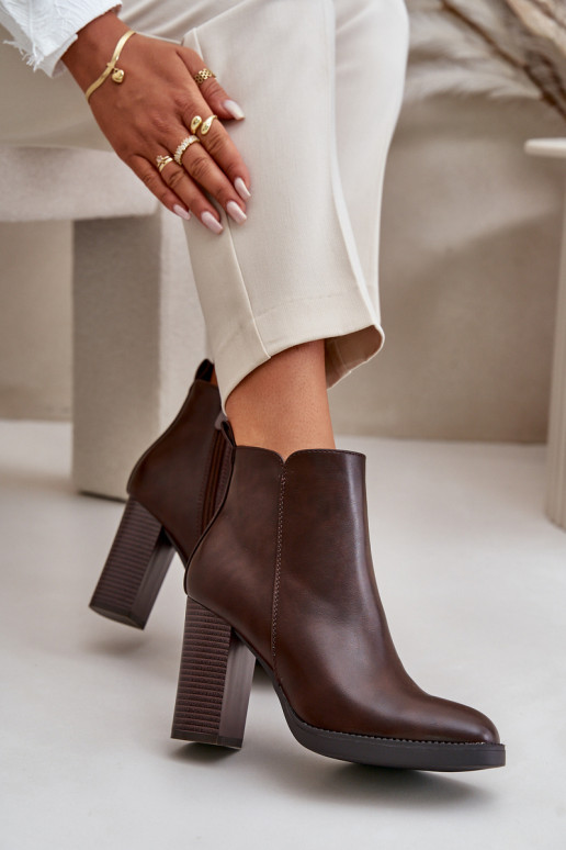 calentamiento Botas de mujer Eko Piel marron oscuro Teresine