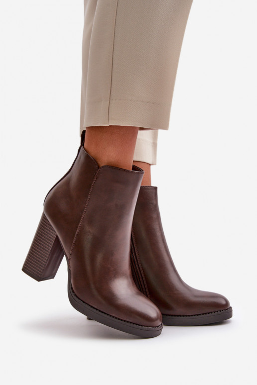 calentamiento Botas de mujer Eko Piel marron oscuro Teresine