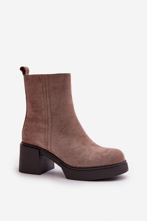 de gamuza ecológicaoAe Femenino Botas cálidas en el talón. beige Meriluna de gamuza ecológicaoAe Femenino Botas cálidas en el talón. beige Meriluna
