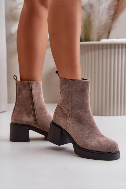 de gamuza ecológicaoAe Femenino Botas cálidas en el talón. beige Meriluna de gamuza ecológicaoAe Femenino Botas cálidas en el talón. beige Meriluna