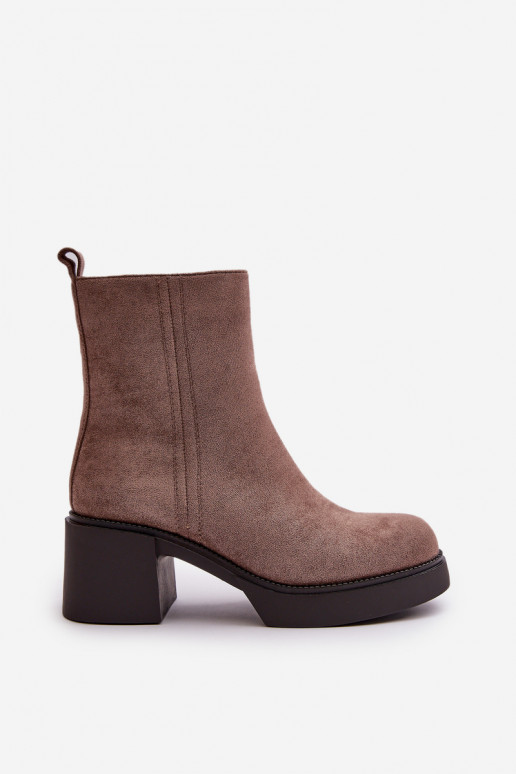 de gamuza ecológicaoAe Femenino Botas cálidas en el talón. beige Meriluna de gamuza ecológicaoAe Femenino Botas cálidas en el talón. beige Meriluna